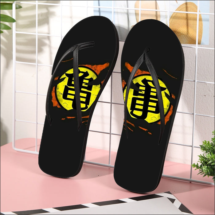 Dragon Ball Master Roshi Symbol Kanji Japanese Cool Design Flip Flops