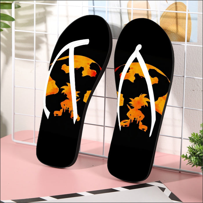 Dragon Ball Z Cool Shadow Kid Goku Great Ape Evolution Flip Flops