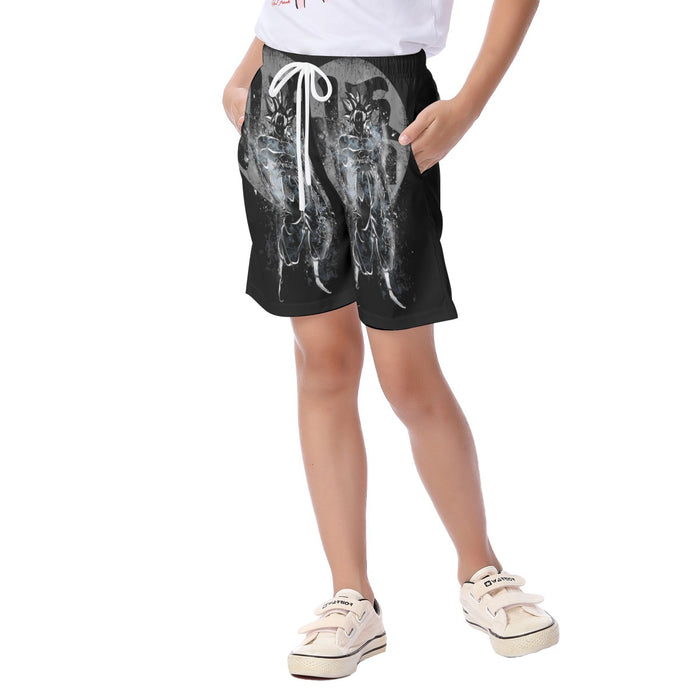 Goku Ultra Instinct Black Kid's Beach Shorts