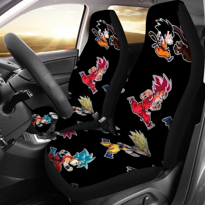 Dragon Ball Anime Son Goku All Form Transformation Car Seat Cover