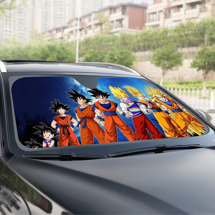 Dragon Ball Z Cool Goku Super Saiyan Transformation Windshield Sunshade