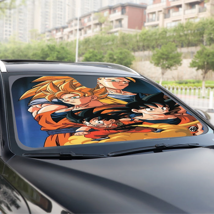 Goku Evolution from Kid to SSJ3 Transformation Dopest 3D Windshield Sunshade