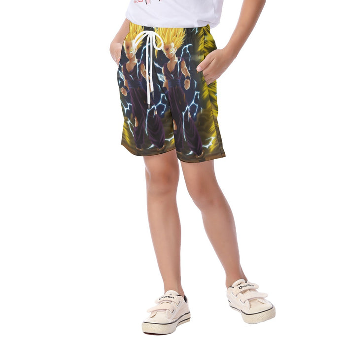 Gohan Super Saiyan 2 Kid's Beach Shorts