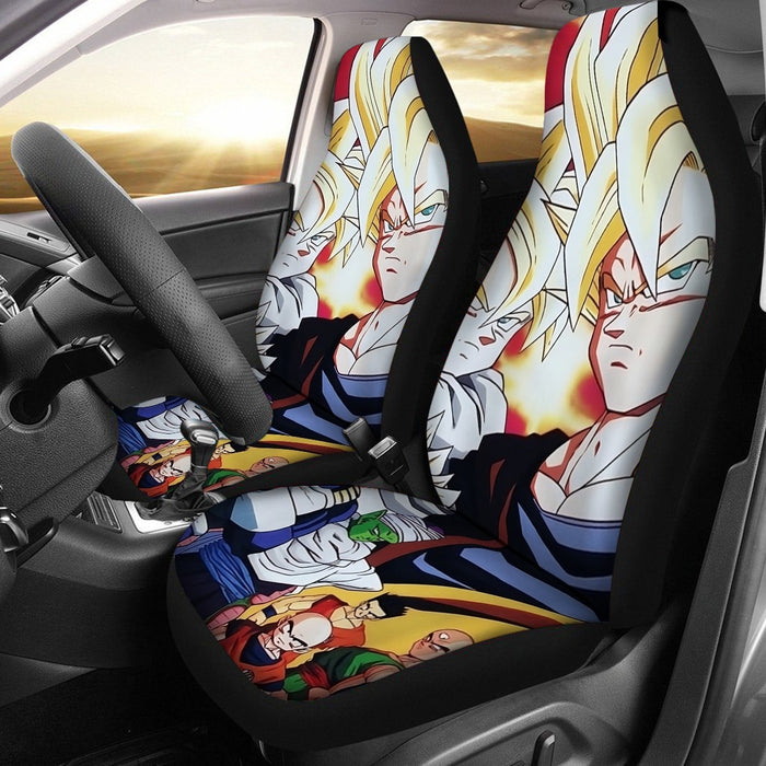 Dragon Ball Z Angry Super Saiyan Fighters Car Seat Cover