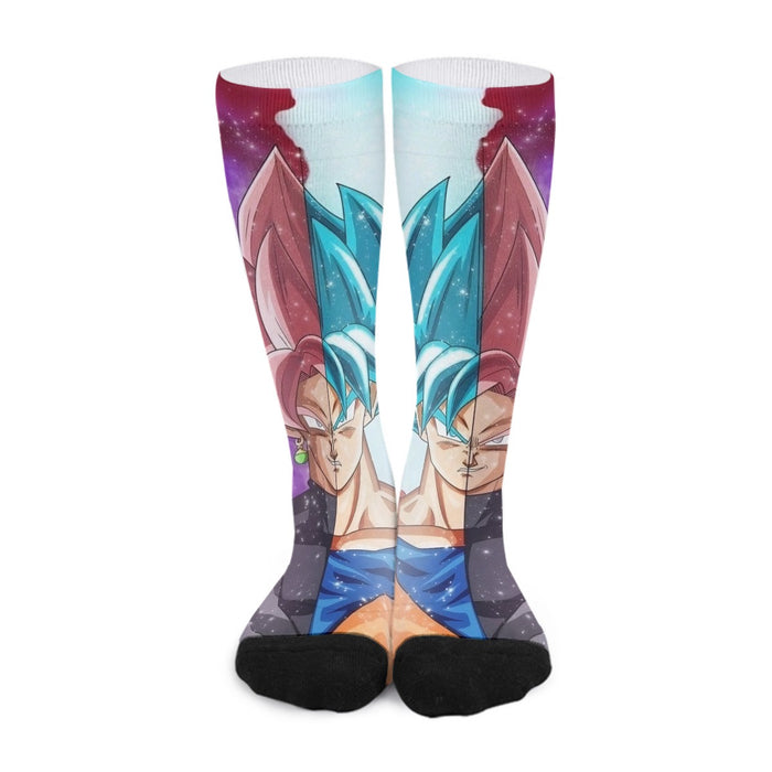 DBZ Goku SSGSS Black Rose Super Saiyan Portraits Dope  Socks