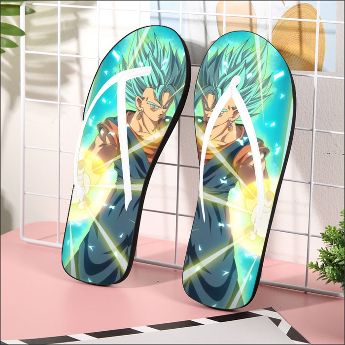 Dragon Ball Vegito Blue Super Saiyan Big Bang Flash Flip Flops