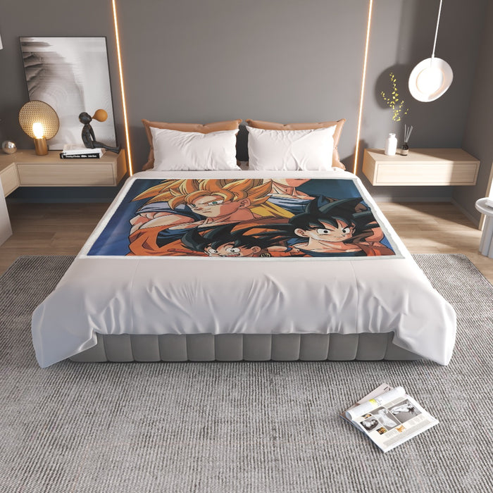 Goku Evolution from Kid to SSJ3 Transformation Dopest 3D Household Warm Blanket