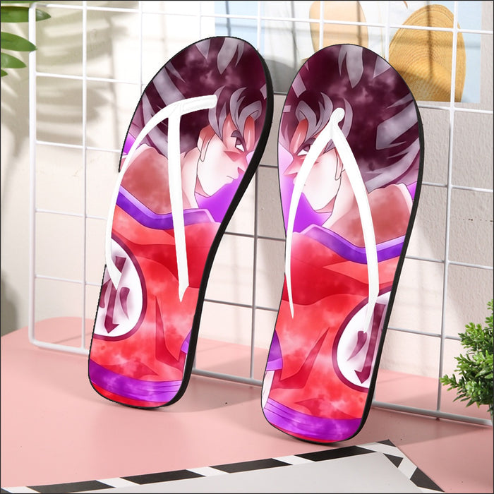 Dragon Ball Super Goku Kaioken Cool Purple Aura Casual Flip Flops