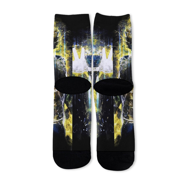 Dragon Ball Z Super Saiyan Vegeta Yellow Aura Epic Socks