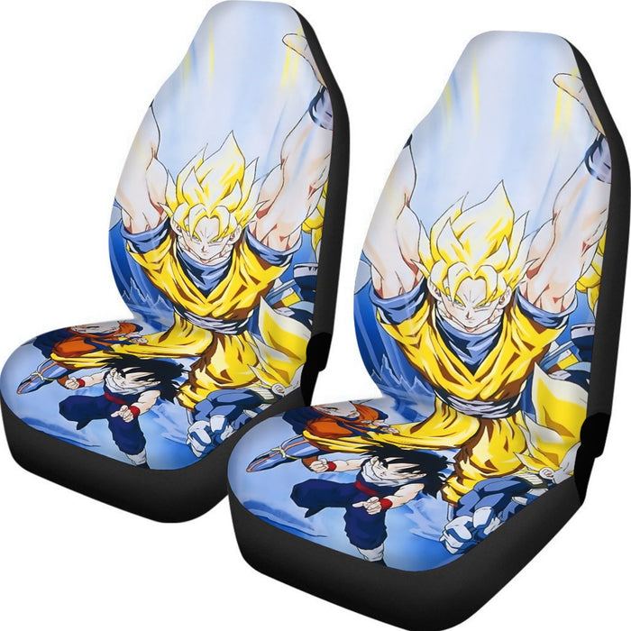 DBZ Goku Saiyan Spirit Bomb Vegeta Piccolo Gohan Trunks Vibrant Design Car Seat Cover