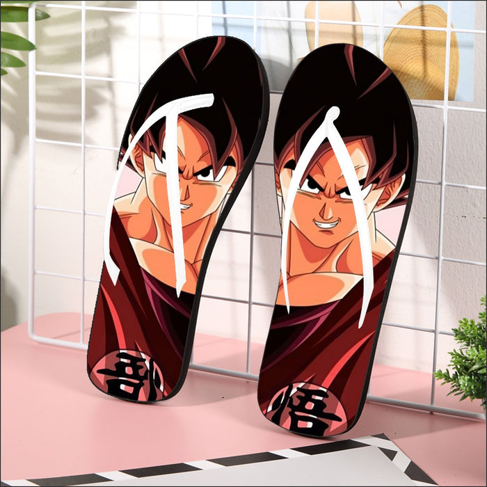 Dragon Ball Super Saiyan Goku Kaioken Epic Red Casual Flip Flops