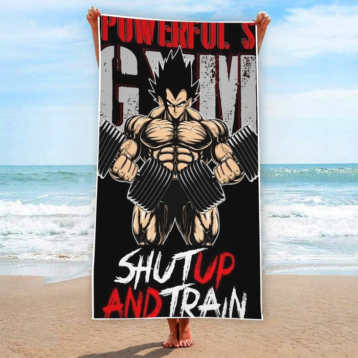 Awesome Training To Beat Goku  Beach Towel