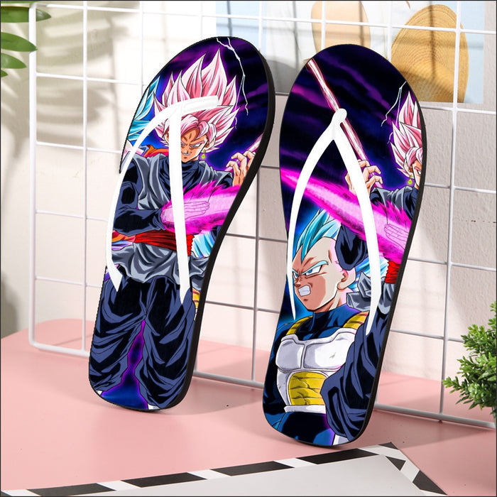 Dragon Ball Goku 2 Goku Rose Vegeta 2 Ultra Instinct Flip Flops