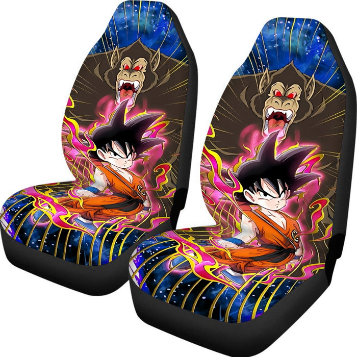 Great Ape Monkey Kid Goku Galaxy High-Quality Battle 3D Car Seat Cover