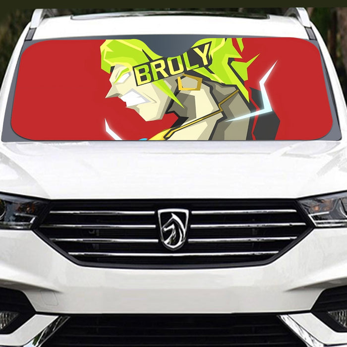 Dragon Ball Super Cool Legendary Broly Cool Vector Art Windshield Sunshade