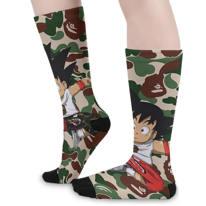 Dragon Ball Jumping Kid Goku Camouflage Socks