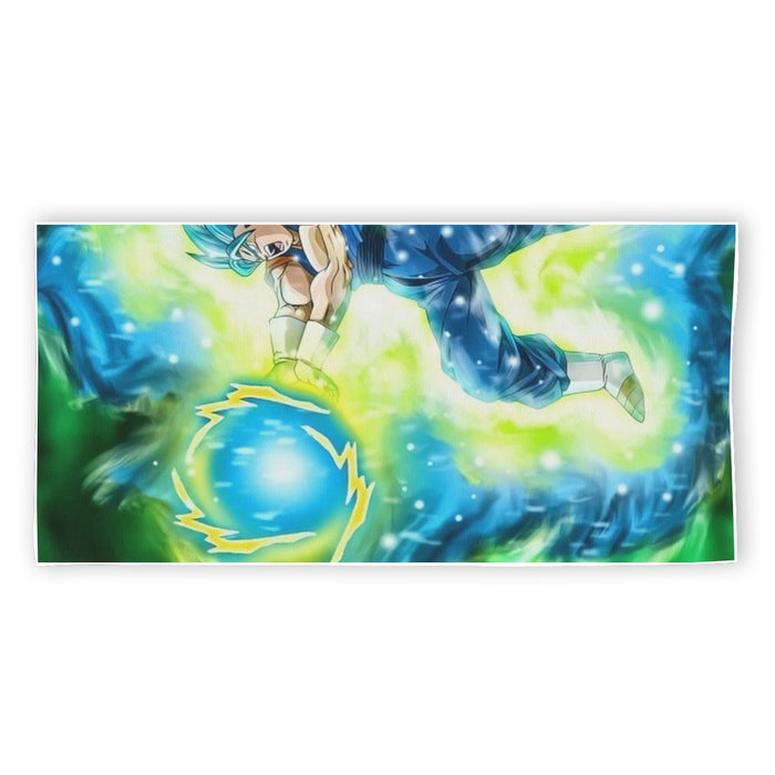 DBZ Goku Super Saiyan Blue SSGSS Kamehameha Power Attack Beach Towel