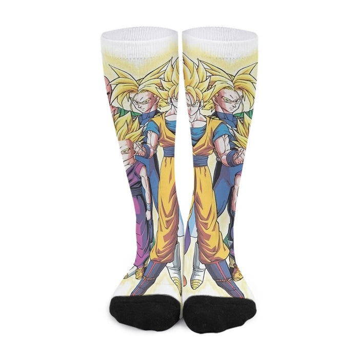 DBZ Goku Vegeta Super Saiyan Krillin Piccolo All Heroes Vibrant Design Socks