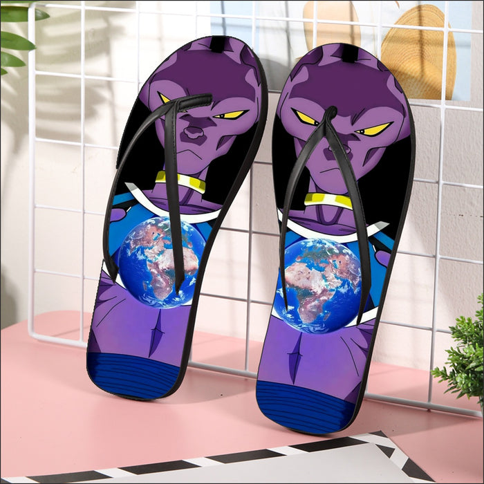 Dragon Ball Super Beerus God Destruction Earth  Flip Flops