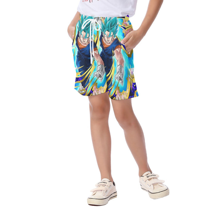 Dragon Ball Super Vegito Ultra Instinct Cool Colorful Kid's Beach Shorts