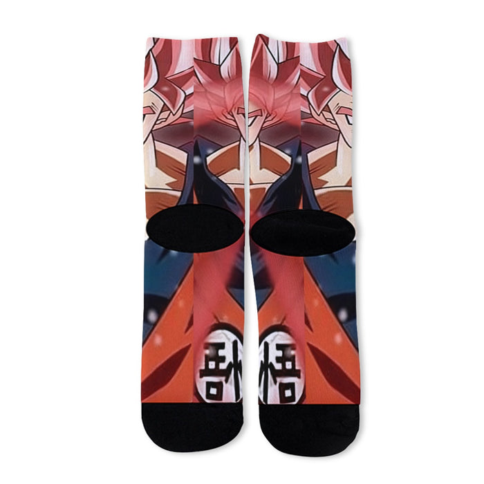 Dragon Ball Son Goku Super Saiyan Rose Portrait Cool Socks