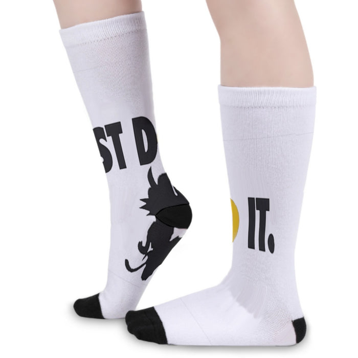 Just Do It Slogan Dragon Ball Kid Goku Dope Black Socks