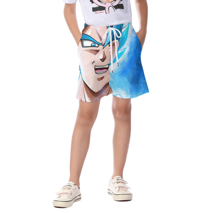 Dragon Ball Vegito Portrait Full Print Cool Design Kid's Beach Shorts