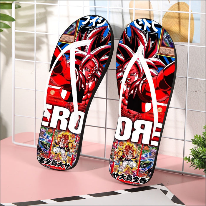 Japan Magazine Full Cover Gogeta Heroe SSJ4 Stylish 3D Flip Flops