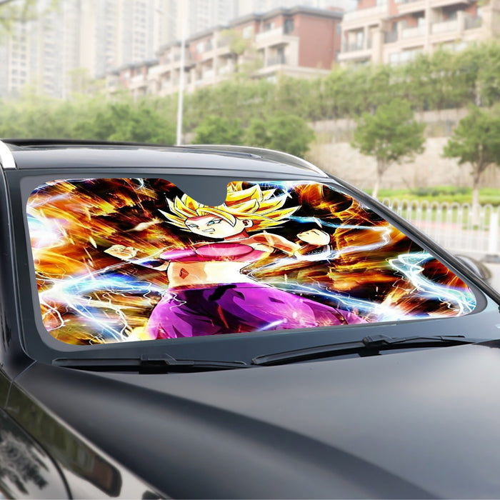 Dragon Ball Super Caulifla Super Saiyan 2 Epic Casual Windshield Sunshade