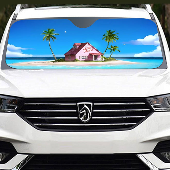 DBZ Master Roshi's Kame House Relax Vibe Concept Graphic Windshield Sunshade