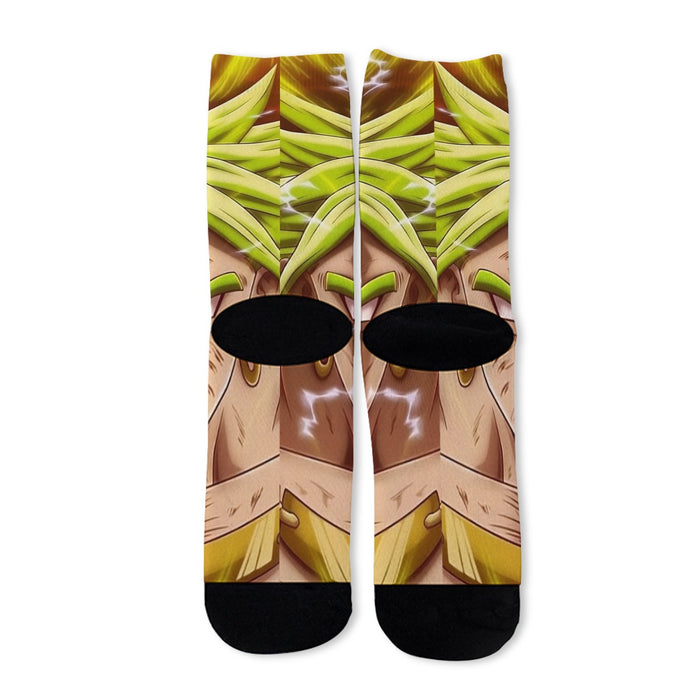 Dragon Ball Super Legendary Super Saiyan Broly White Eyes Custom Socks