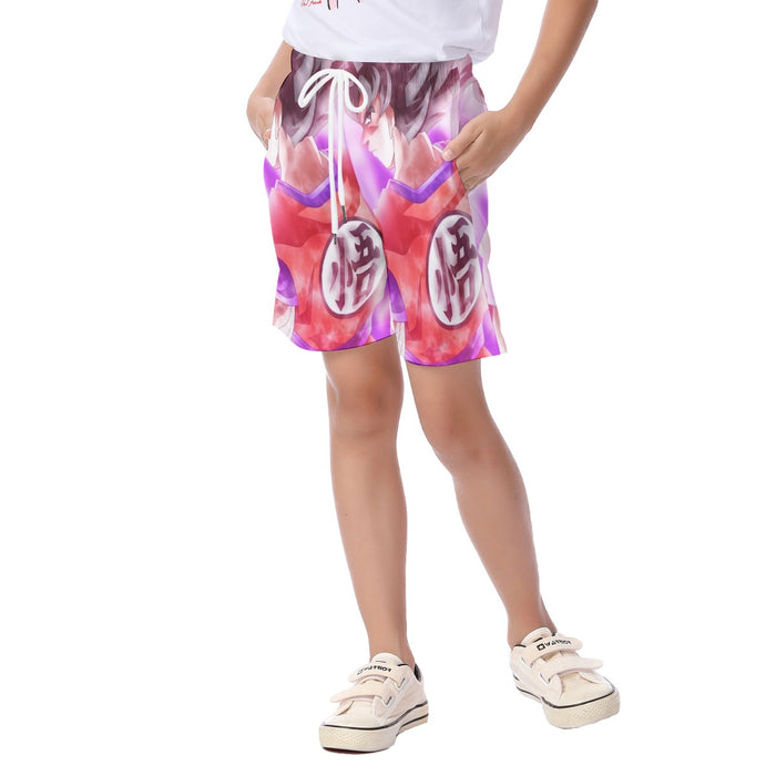 Dragon Ball Super Goku Kaioken Cool Purple Aura Casual  Kid's Beach Shorts