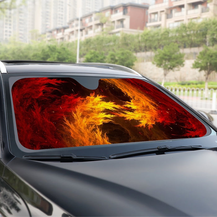 Dragon Ball Z Super Saiyan Orange Aura Dope Streetwear Windshield Sunshade