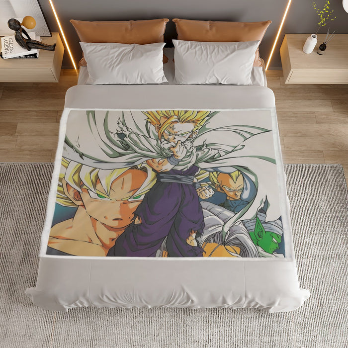 Dragon Ball Teen Gohan Super Saiyan Goku Vegeta Trunks Super Style Household Warm Blanket