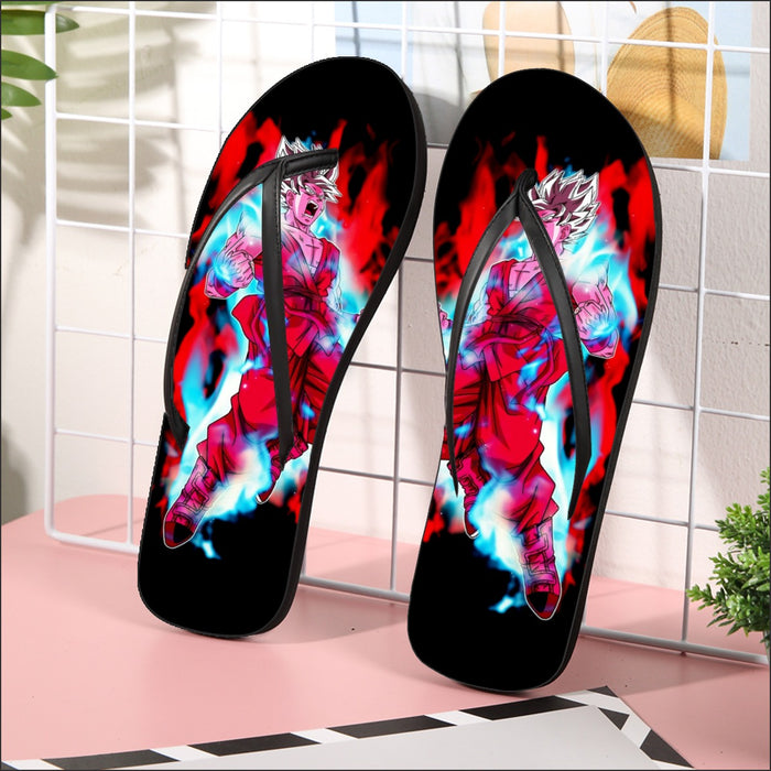 Dragon Ball Cool Goku White Super Saiyan Whis Symbol  Flip Flops