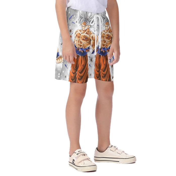 Goku Mastered Ultra Instinct Kid's Beach Shorts