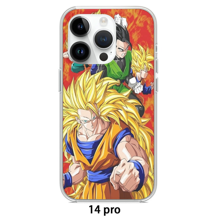 Dragon Ball Goku Super Saiyan 3 Vegeta Gohan Trending Design iPhone 14 Case