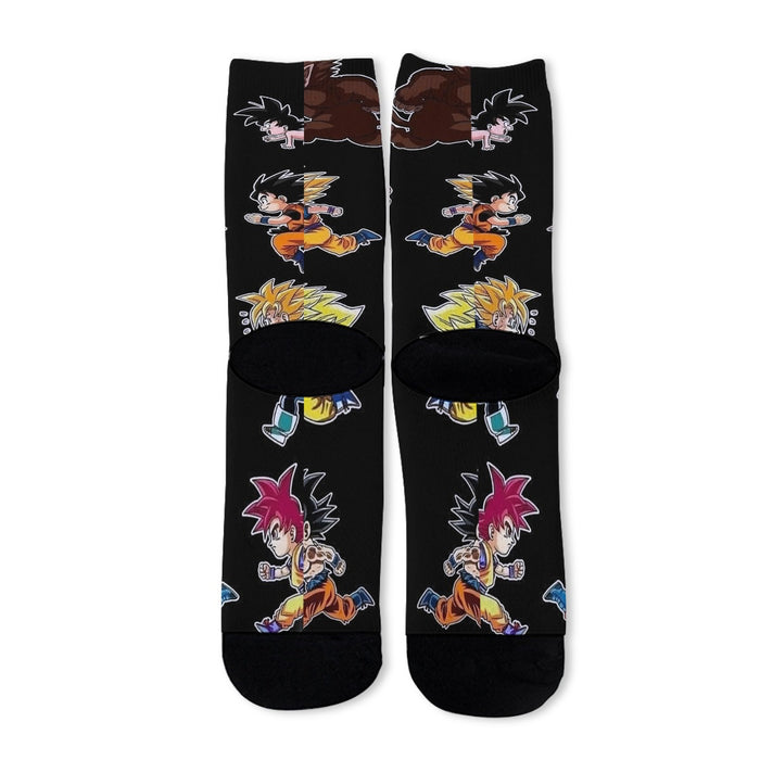 Dragon Ball Anime Son Goku All Form Transformation Socks