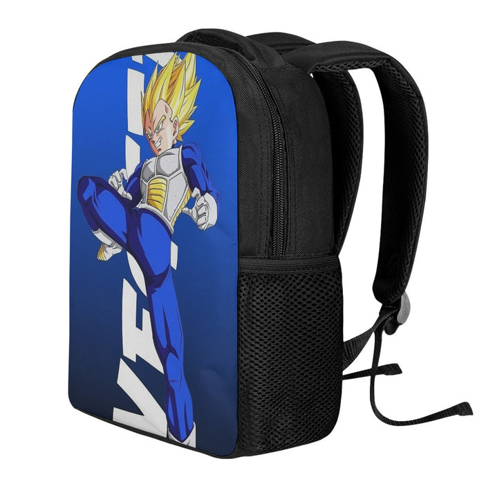 Vegeta With Background Word Dragon Ball Backpack