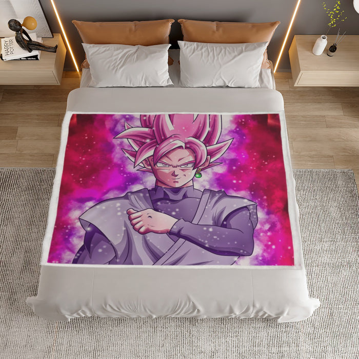 Dragon Ball DBZ Goku Black Rose Galaxy Fantasy Amazing Household Warm Blanket