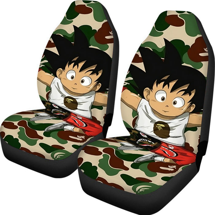 Dragon Ball Jumping Kid Goku Camouflage Car Seat Cover