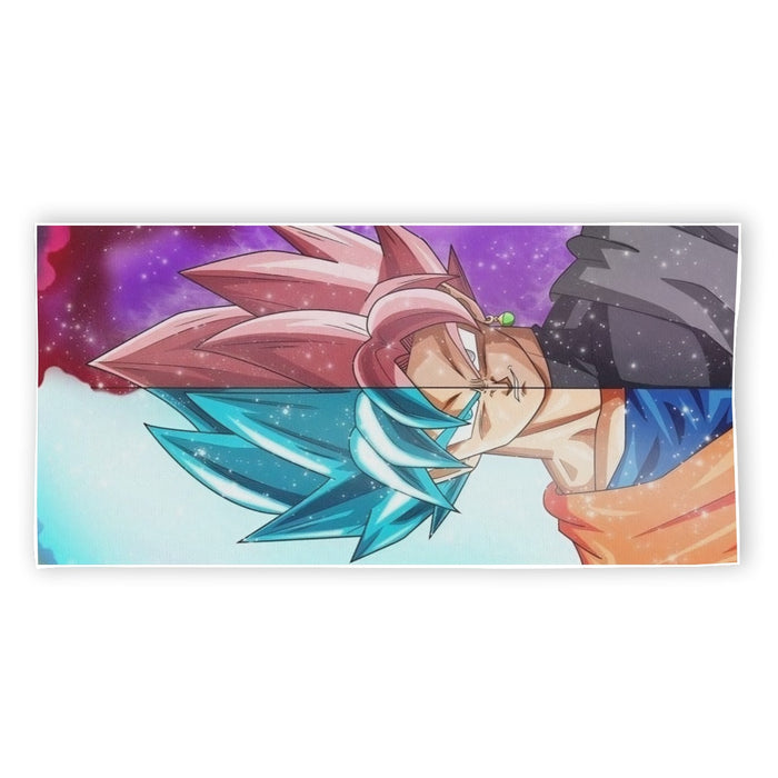 DBZ Goku SSGSS Black Rose Super Saiyan Portraits Dope Beach Towel