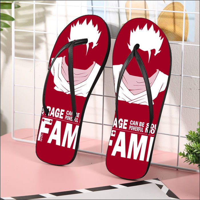 Dragon Ball Z  Gohan Family Slogan Flip Flops