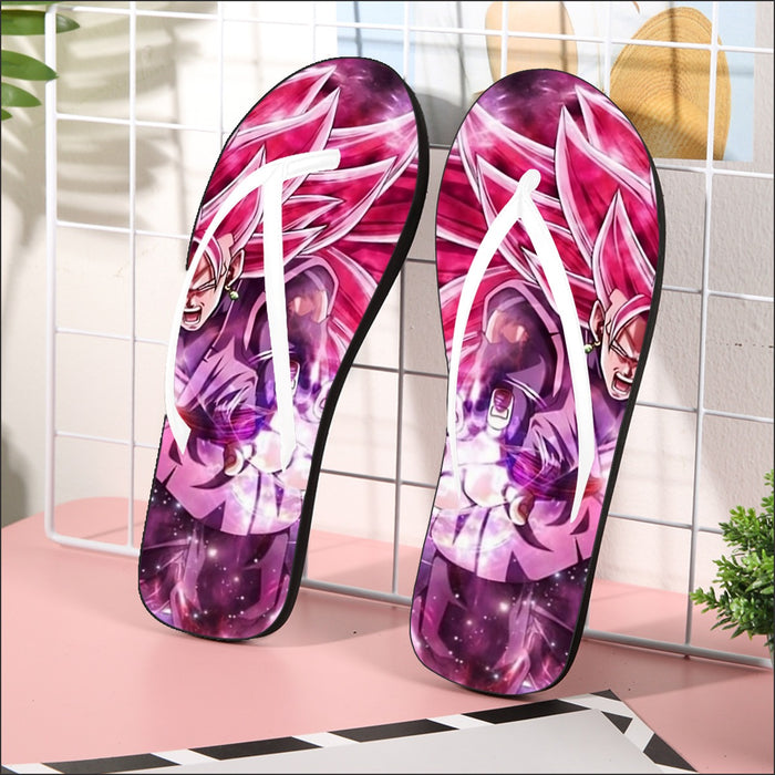 Dragon Ball Black Goku Rose 3 Ultra Instinct Epic 3D Flip Flops