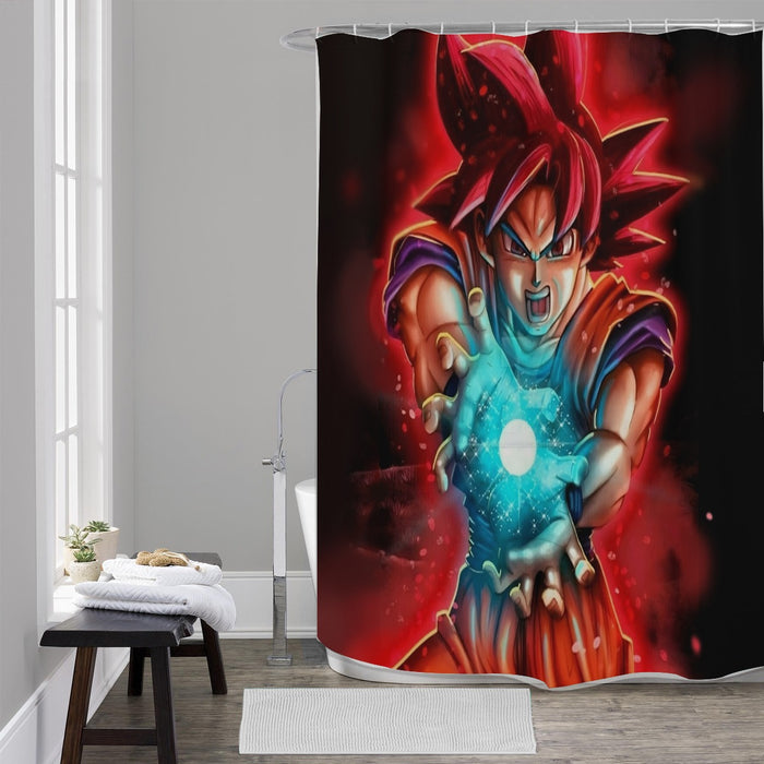 Awesome Red Hair Goku DBZ Shower Curtains