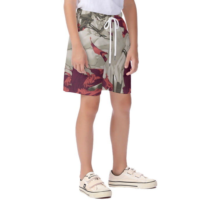 Dragon Ball Legendary Super Saiyan Broly Dope Gray Kid's Beach Shorts