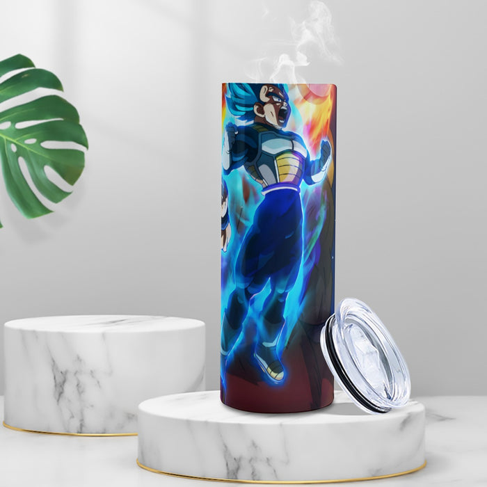 DBZ Legendary Broly Son Goku Vegeta Super Saiyan Blue Tumbler with twinkle surface