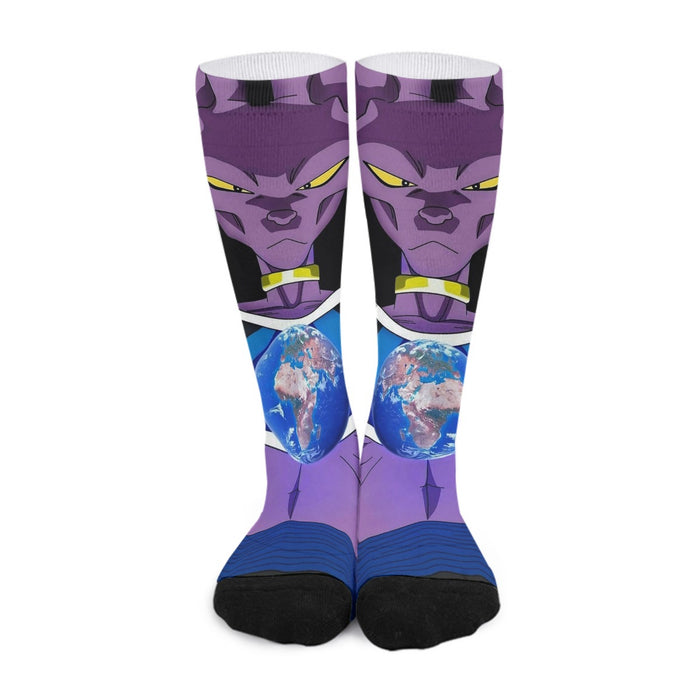 Dragon Ball Super Beerus God Destruction Earth Socks