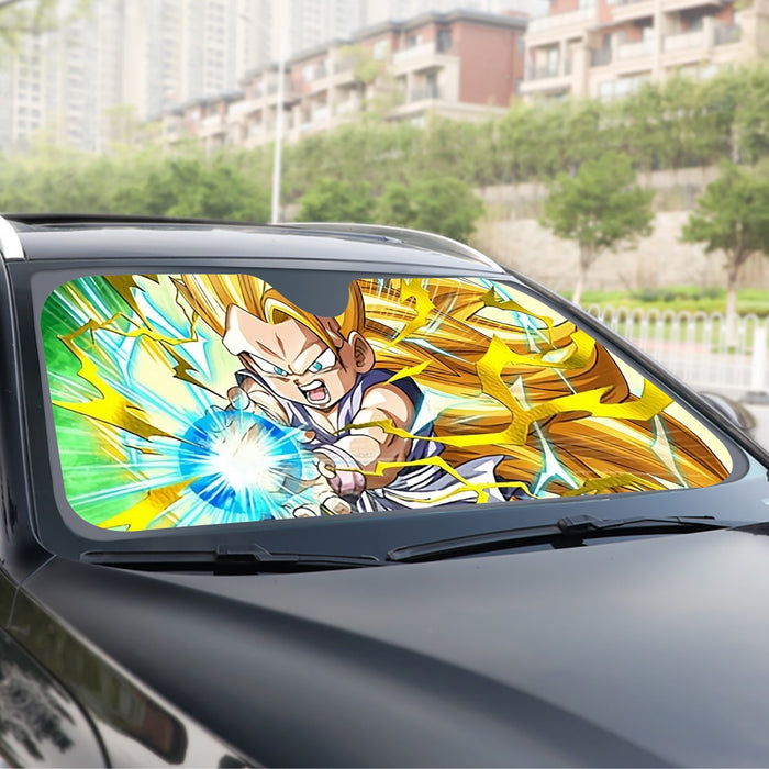 Dragon Ball Kid Goku SSJ3 Kamehameha Windshield Sunshade