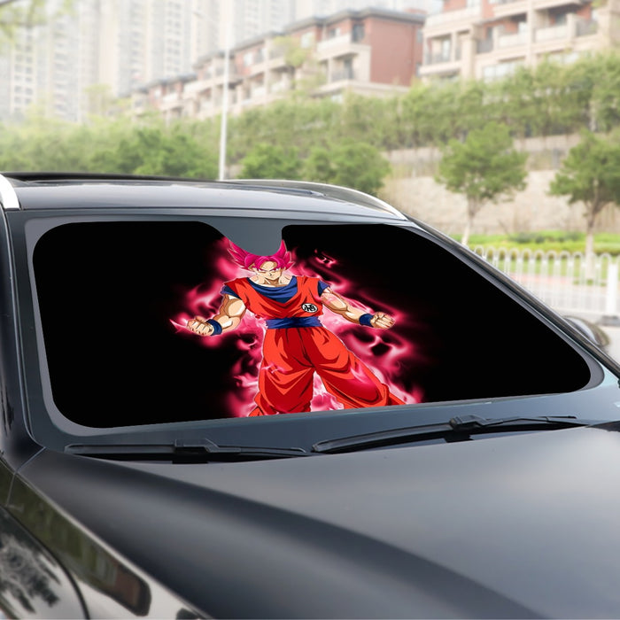 Dragon Ball Super Son Goku Red Kaioken Ultra Instinct Windshield Sunshade